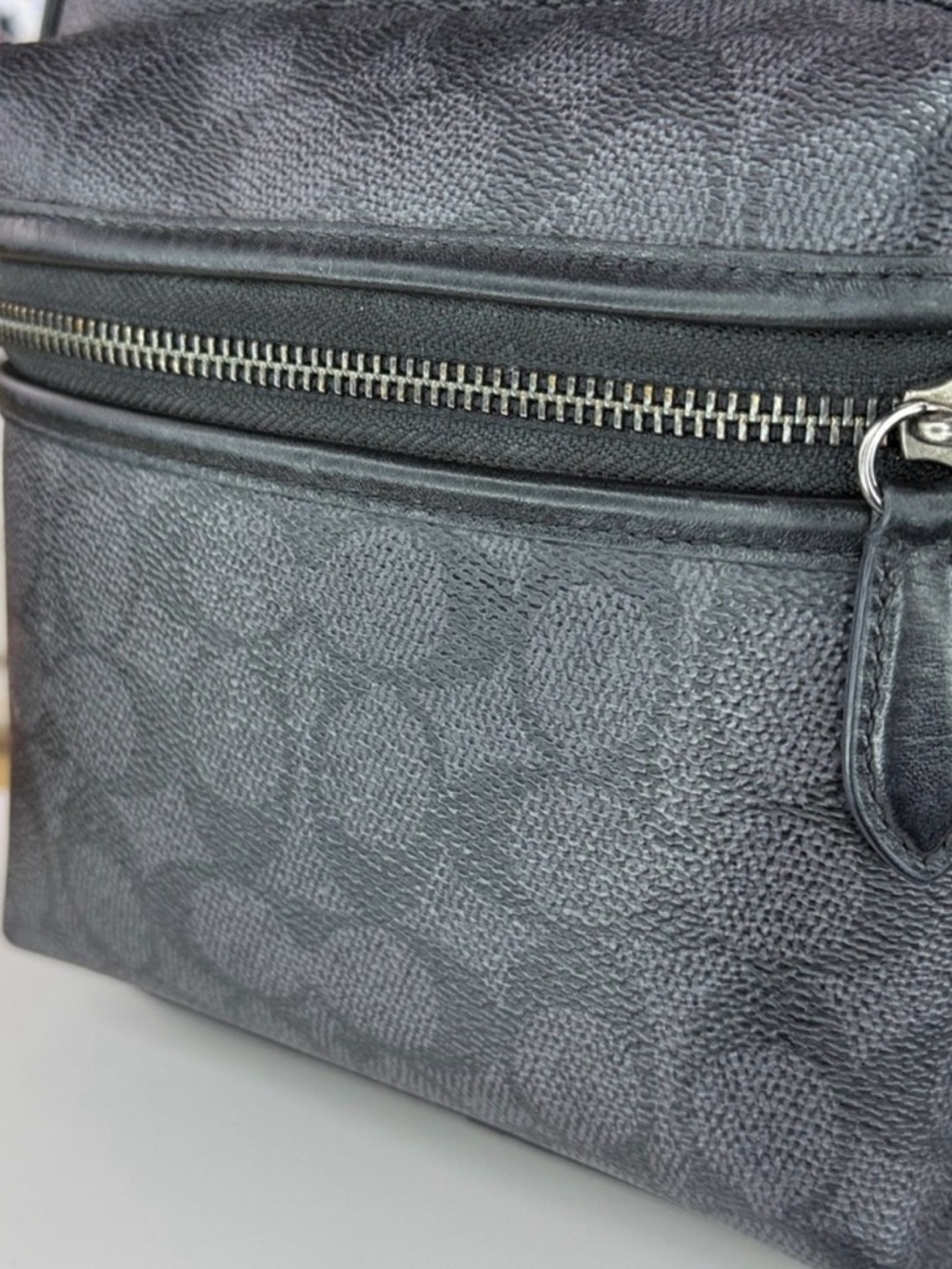 Coach Men's Black/Gray Signature Mini Backpack - Picture 2 of 11